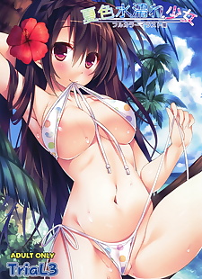 manga natsuiro mizunure shoujo, full color , bikini  mosaic-censorship