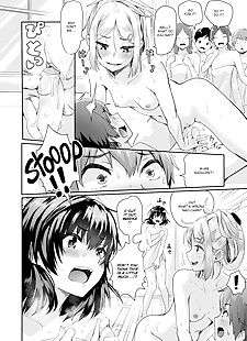 english manga Misbehavior at the Bath House, femdom , exhibitionism 