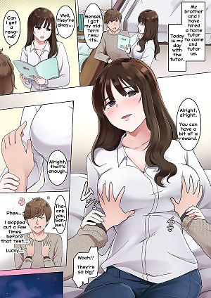 english manga Sensei to Otouto no Sex o Misaserareru.., big breasts , glasses 