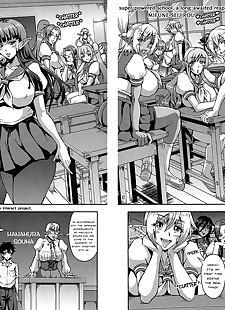 english manga Elf Harem Academia, big breasts , glasses  harem