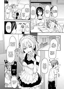 英语漫画 shuujyuu 情感, big breasts , ponytail  maid