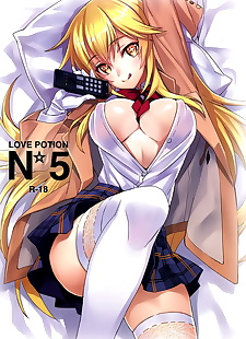 manga l'amour potion no.5?, misaki shokuhou , touma kamijou , full color 